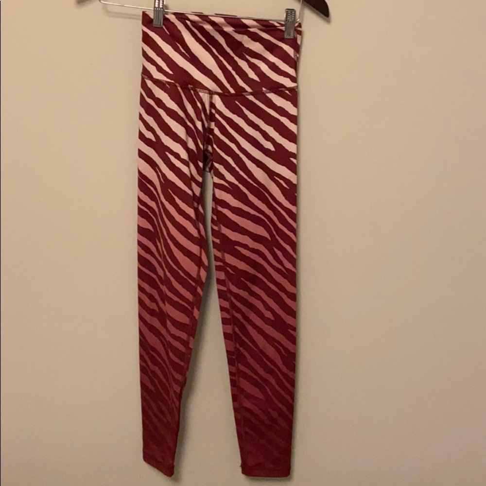 High waisted pink zebra leggings- Arie